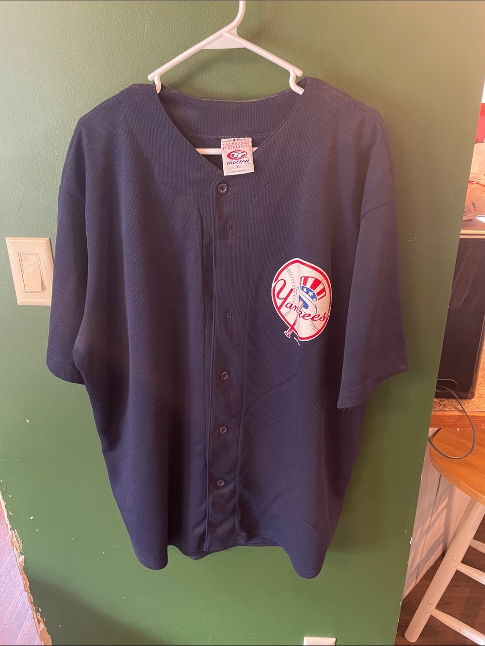 Y2K True Fan Mesh Derek Jeter Mesh Button Down Jersey Size XL